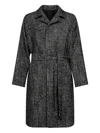 Tagliatore Flecked Wool Blend Salomons Wrap Coat In Black