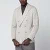 Tagliatore Double-breasted Tailored Wool Blend Jacket In Sand