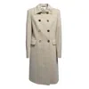 Tagliatore Sand Wool And Cashmere Hennie Coat In Grey