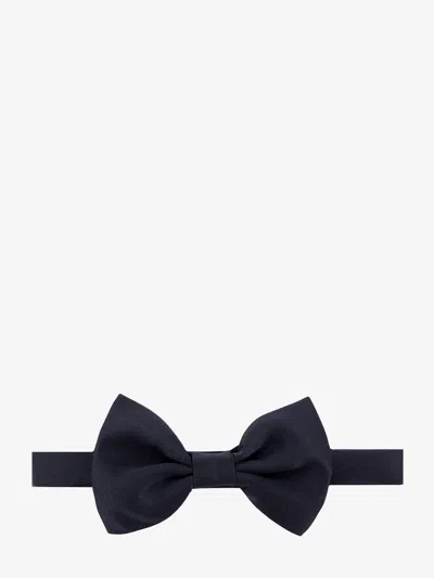 Tagliatore Satin Bow Tie In Black