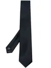 Tagliatore Dark Blue Plain Tie In Blau