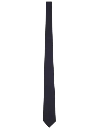 Tagliatore Satin Tie In Blue