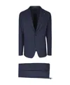 Tagliatore Blue Tailored Suit In Black