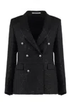 Tagliatore Sequin Blazer In Black