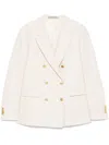 Tagliatore Cotton Single-breasted Jacket In Neutrals