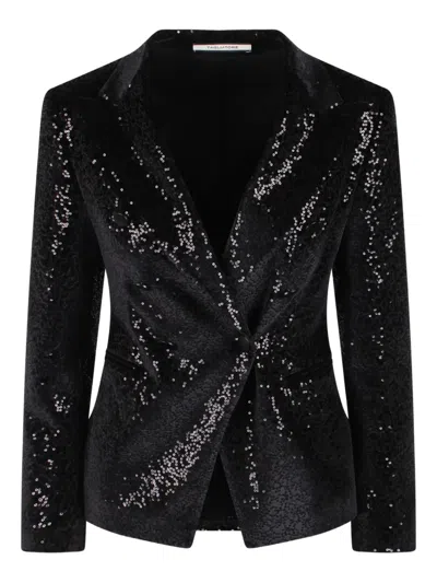 Tagliatore Sequin-embellished Blazer In Schwarz