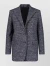 Tagliatore Sequin Embellished Long Sleeve Blazer In Blue