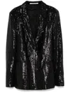 Tagliatore Sequinned Blazer In Black