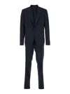 Tagliatore Blue Single-breasted Suit With Peak Revers In Wool Man