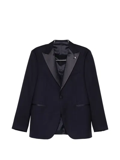 Tagliatore Shawl-lapel Single-breasted Suit (set Of Three) In Blue