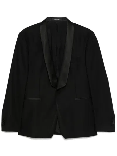 Tagliatore Shawl-lapels Blazer In Black