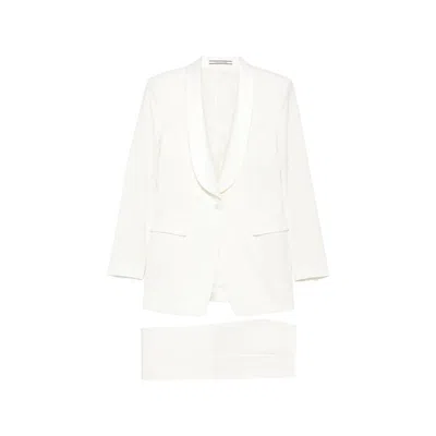 Tagliatore Shawl-collar Suit In Neutral
