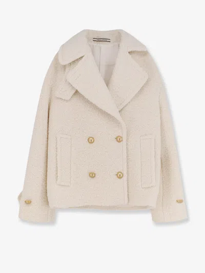 Tagliatore Sheila Alpaca And Virgin Wool Coat In Pink