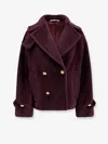 Tagliatore Sheila Alpaca And Wool Coat In Red