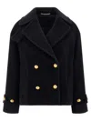 Tagliatore Double-breasted Coat Flap Pockets In Black