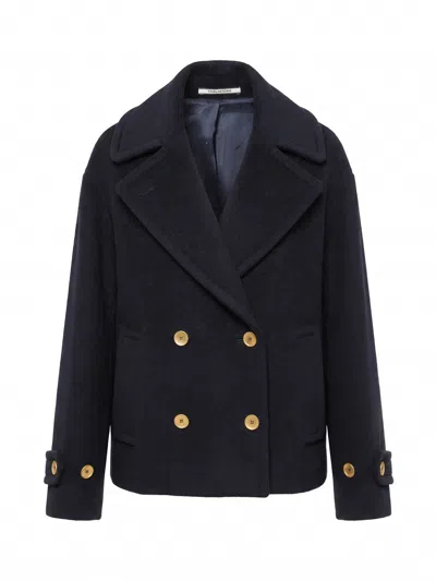 Tagliatore Sheila Double-breasted Pea Coat In Blue