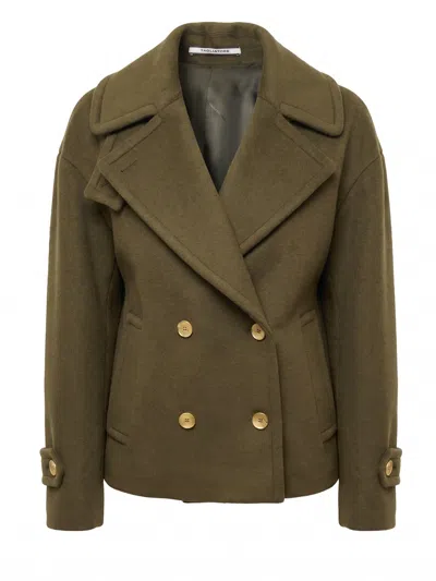 Tagliatore Sheila Double-breasted Wool Coat In Green