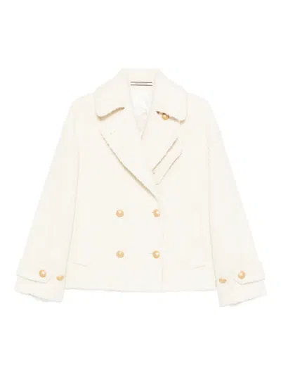 Tagliatore Sheila Double-breasted Coat In Neutral