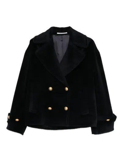 Tagliatore Sheila Short Coat In Blue