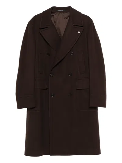 Tagliatore Sherry Double-breasted Coat In Burgundy