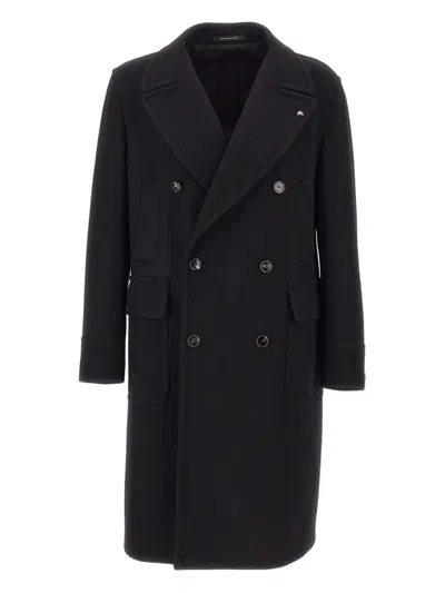 TAGLIATORE SHERRY DOUBLE-BREASTED PEAK-LAPELS COAT