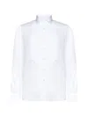 Tagliatore Cotton Tuxedo Shirt In Cream