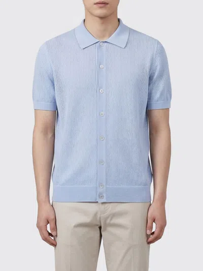 Tagliatore Short Sleeves Shirt In Blue