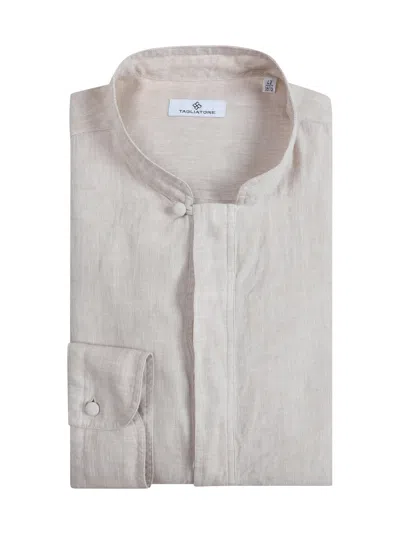 TAGLIATORE SHIRT WITH STRAP COLLAR