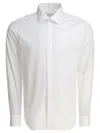 Tagliatore Collared Button-down Shirt Long Sleeves In White