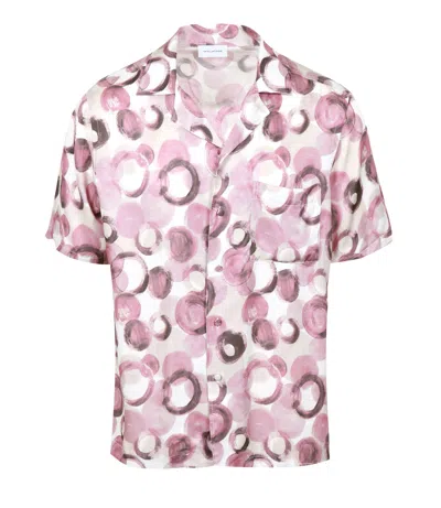 Tagliatore Shirts White+pink In Multi