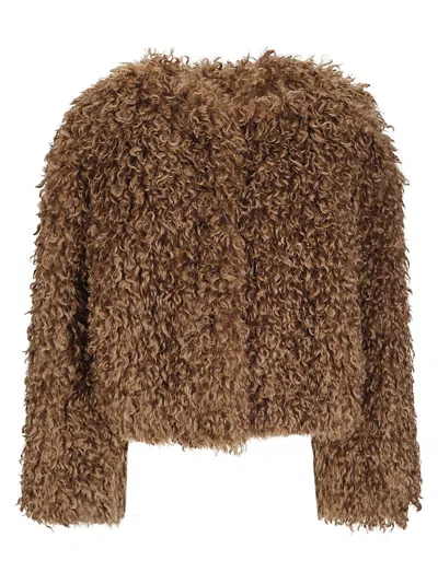 TAGLIATORE SHORT FUR COAT IN SYNTHETIC FABRIC