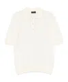 Tagliatore Knitted Polo Shirt In White