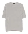 Tagliatore Knitted T-shirt In Gray
