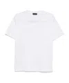 Tagliatore Men White Cotton Jersey Crewneck T-shirt In White