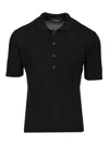 Tagliatore Silk-blend Polo T-shirt In Black