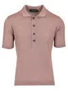 Tagliatore Lilac Silk-blend Polo Shirt Men