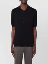 Tagliatore Silk-blend Polo T-shirt In Black