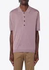 Tagliatore Lilac Silk-blend Polo Shirt Men