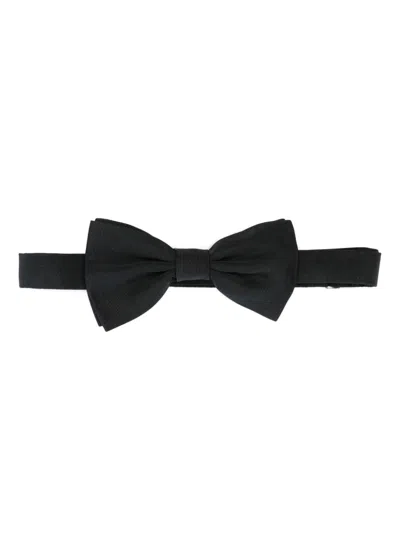 Tagliatore Silk Bow Tie In Black