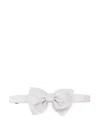 Tagliatore Brocade Silk Bow Tie In White