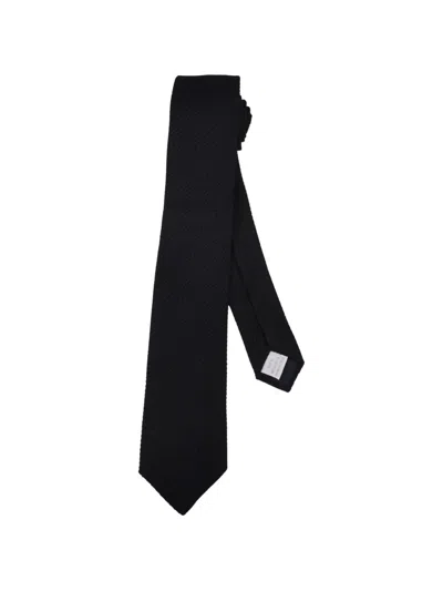 Tagliatore Silk Tie In Black