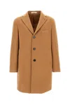 Tagliatore Buttoned Single-breasted Coat In Brown