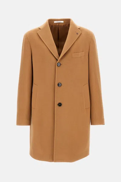 Tagliatore Buttoned Single-breasted Coat In Multi
