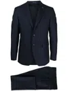 Tagliatore Single-breasted Wool Suit In Blue