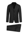Tagliatore Tailored Wool Suit With Vest In Black