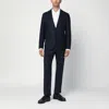 Tagliatore Single-breasted Blue Wool And Cashmere Suit In Blue