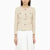 TAGLIATORE TAGLIATORE SINGLE BREASTED BEIGE COTTON BLEND JACKET WITH BUTTONS