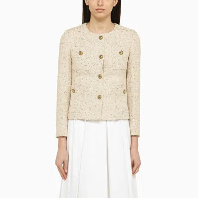 Tagliatore Beverly Tweed Jacket In Beige