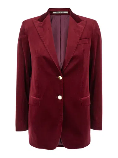 Tagliatore Single Breasted Bertha Blazer In Burgundy