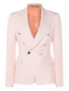 Tagliatore Tailored Jacket Button Detailing In Pink